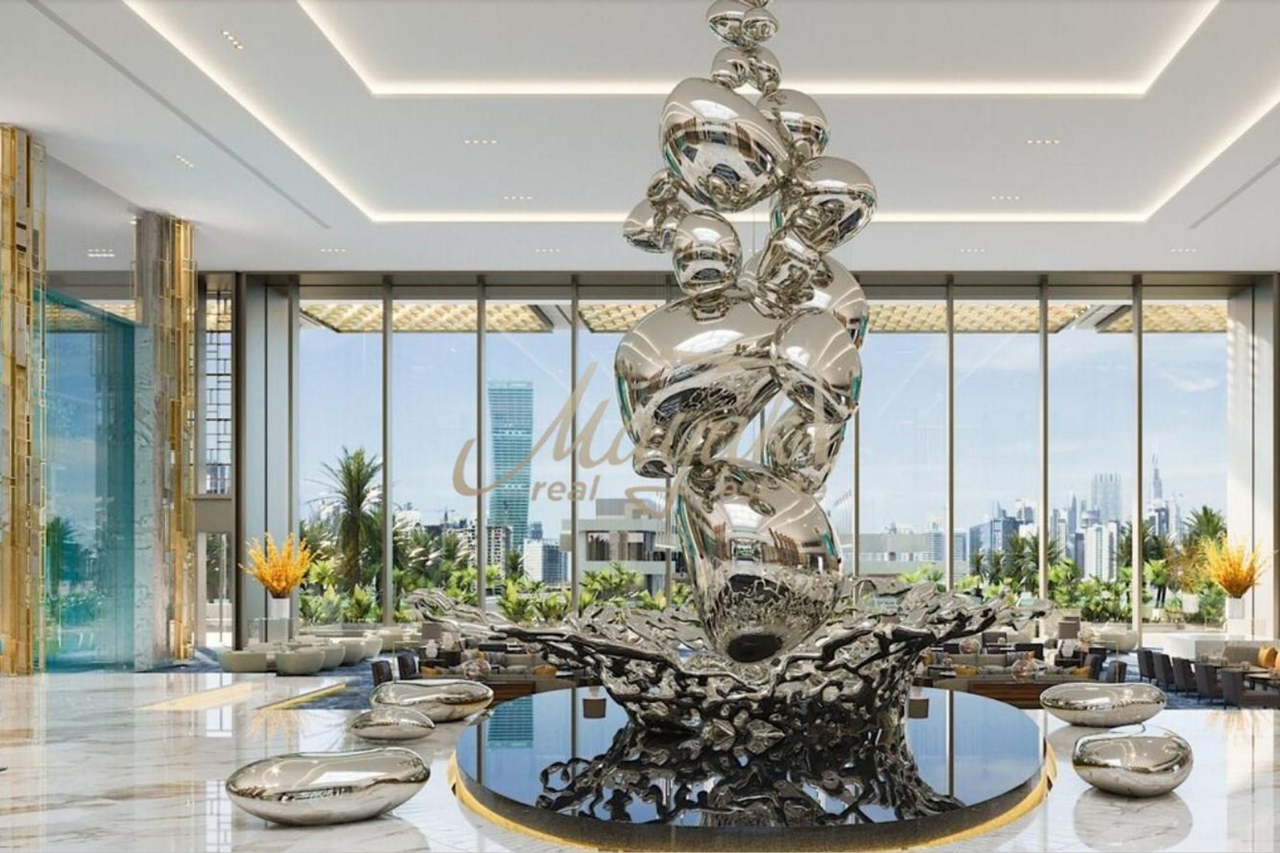 Потрясающая, полностью меблированная 4-комнатная квартира с двойным видом, уникальным дизайном и высококачественными материалами.