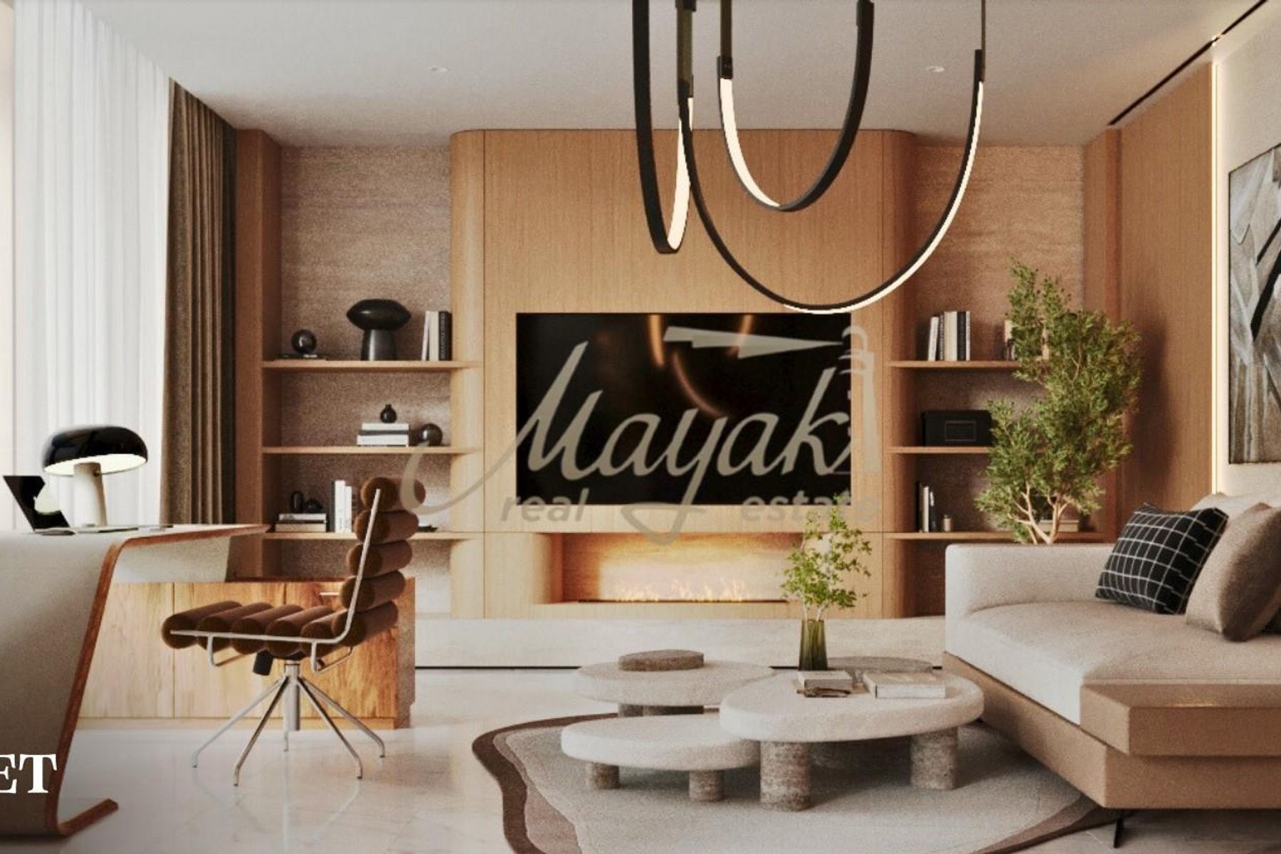 Потрясающая, полностью меблированная 4-комнатная квартира с двойным видом, уникальным дизайном и высококачественными материалами.