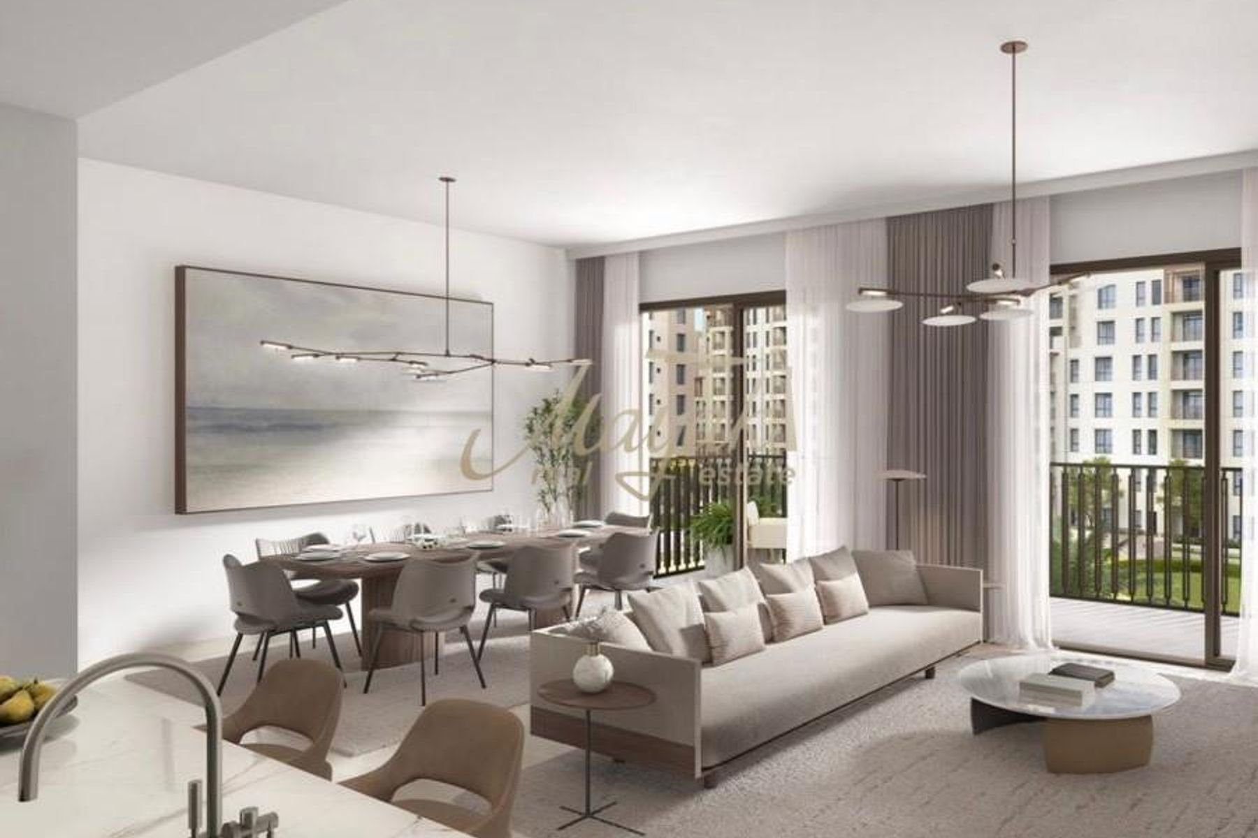 Вид на Бурдж-Халифа и окрестности | Верхний этаж | Роскошная квартира с 4 спальнями