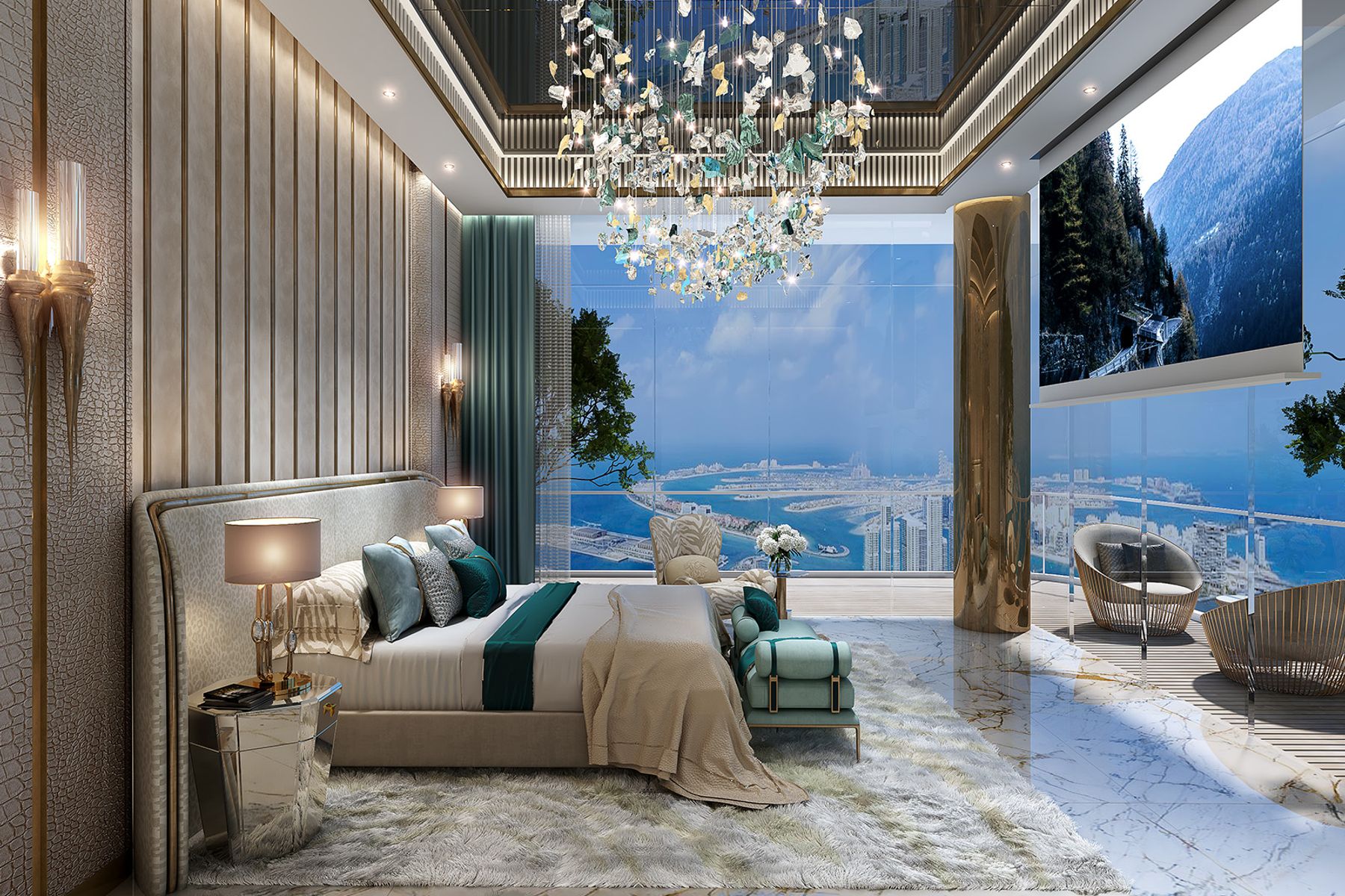 Роскошная фирменная квартира с 1 спальней на продажу в Damac Bay Tower C