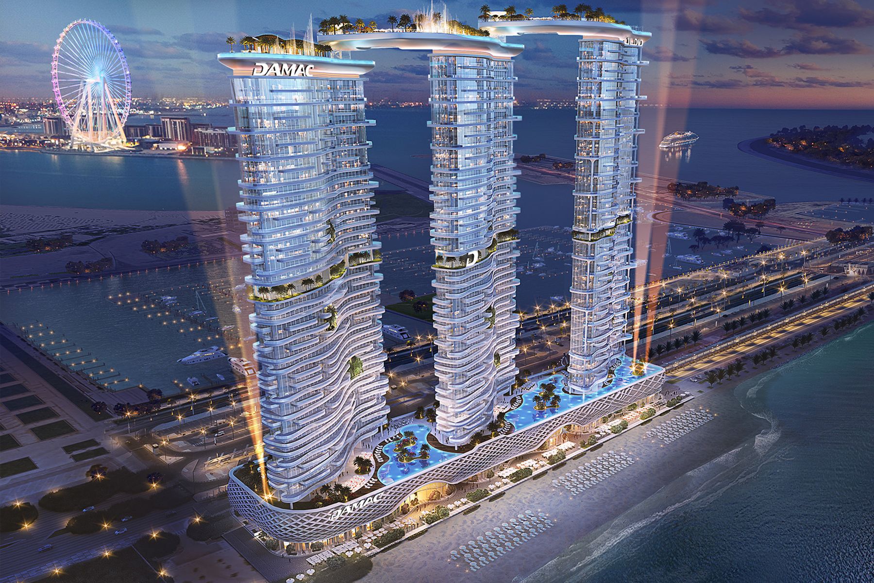 Роскошная фирменная квартира с 1 спальней на продажу в Damac Bay Tower C