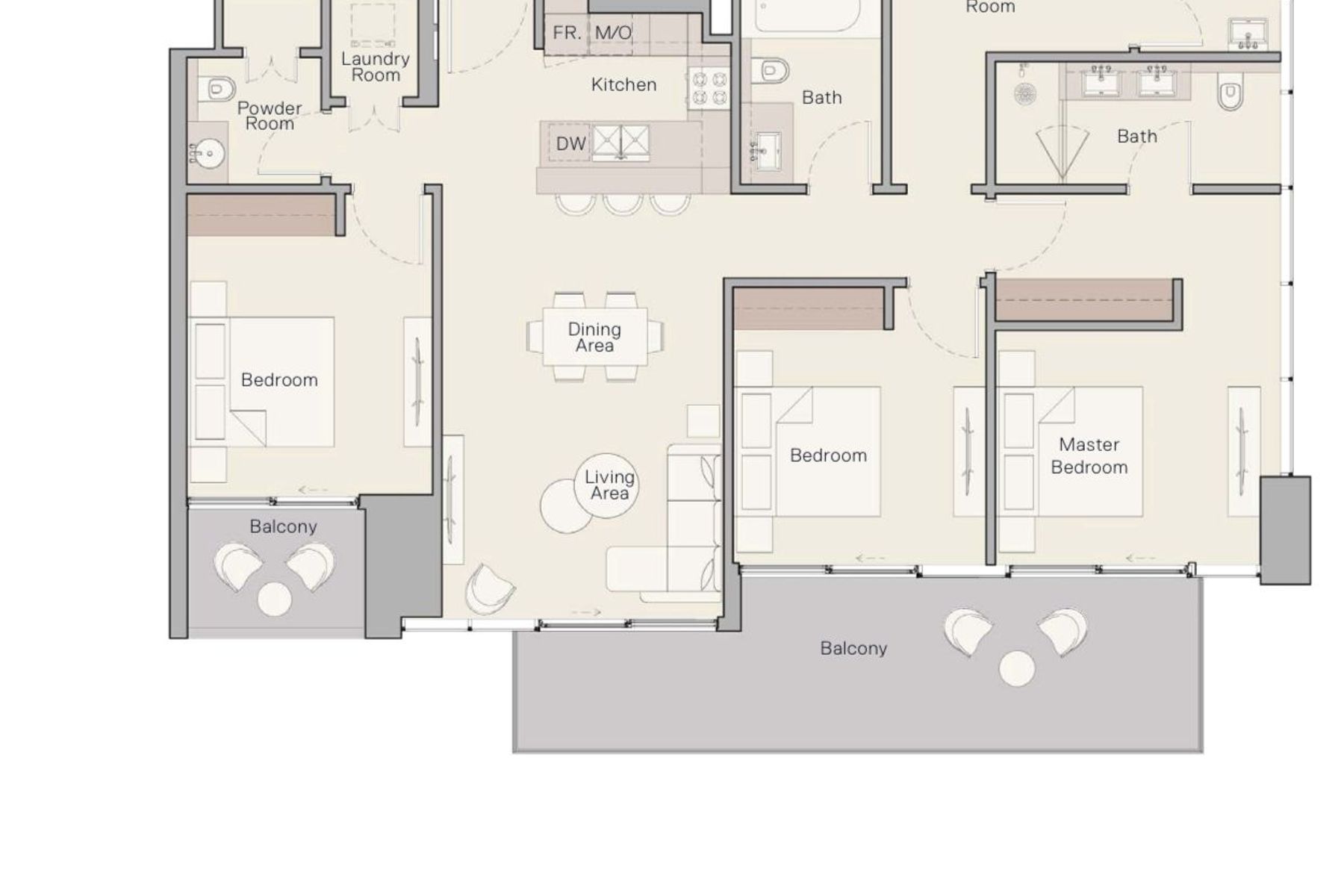 Business bay 3bedroom crestmark canal view