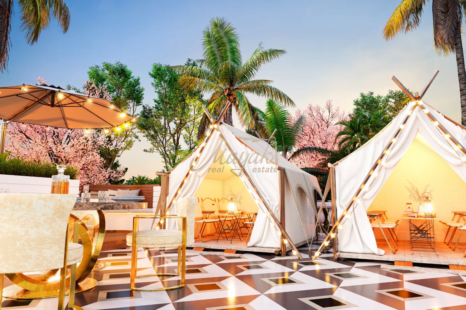 Роскошная 1-комнатная квартира с частным бассейном | Vincitore Aqua