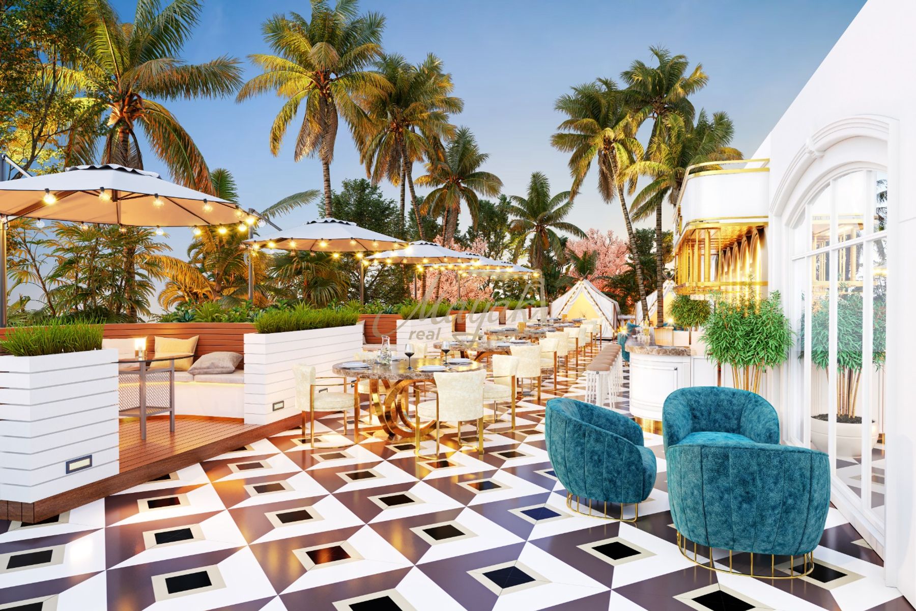 Роскошная 1-комнатная квартира с частным бассейном | Vincitore Aqua