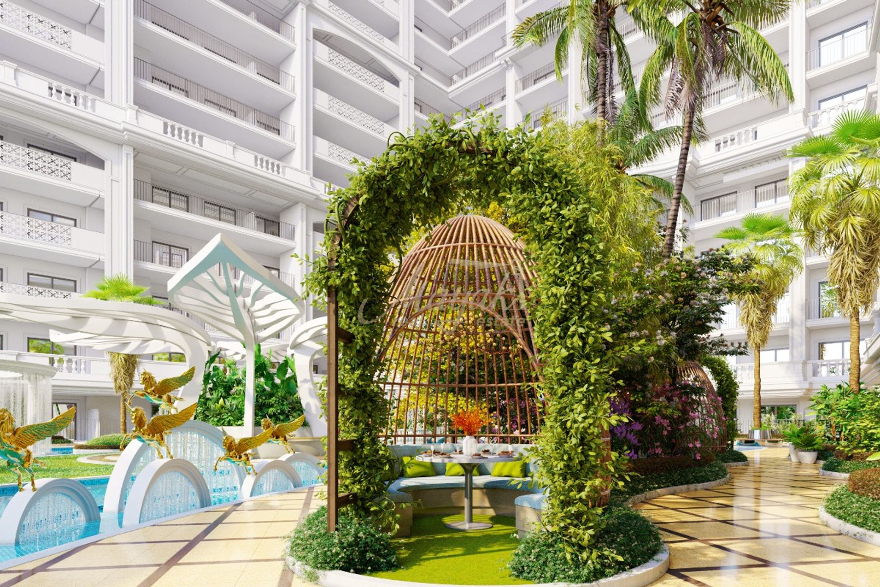 Роскошная 2-комнатная квартира с частным бассейном | Vincitore Aqua