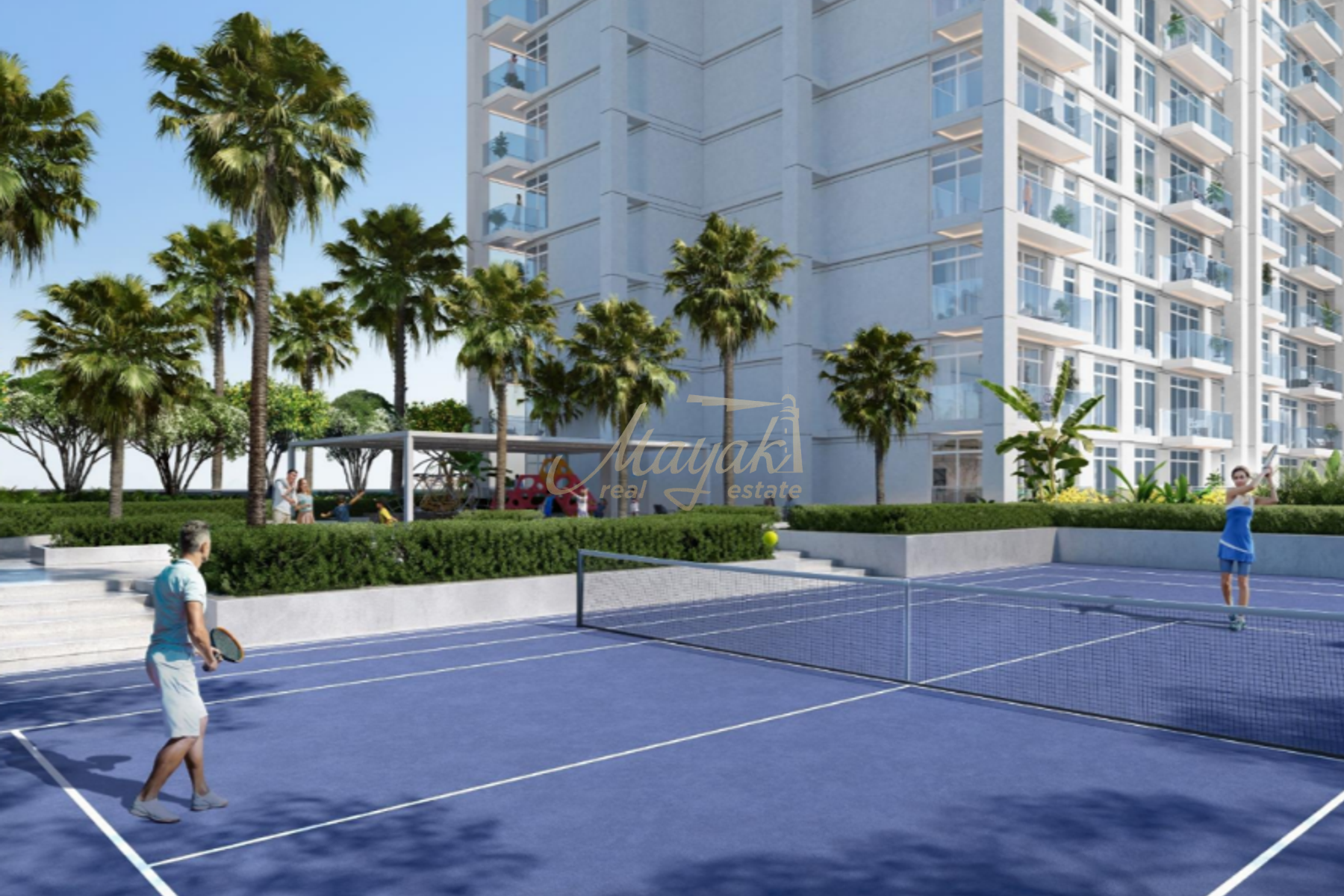 Современные апартаменты на набережной в здании 2 Bluewaters Bay