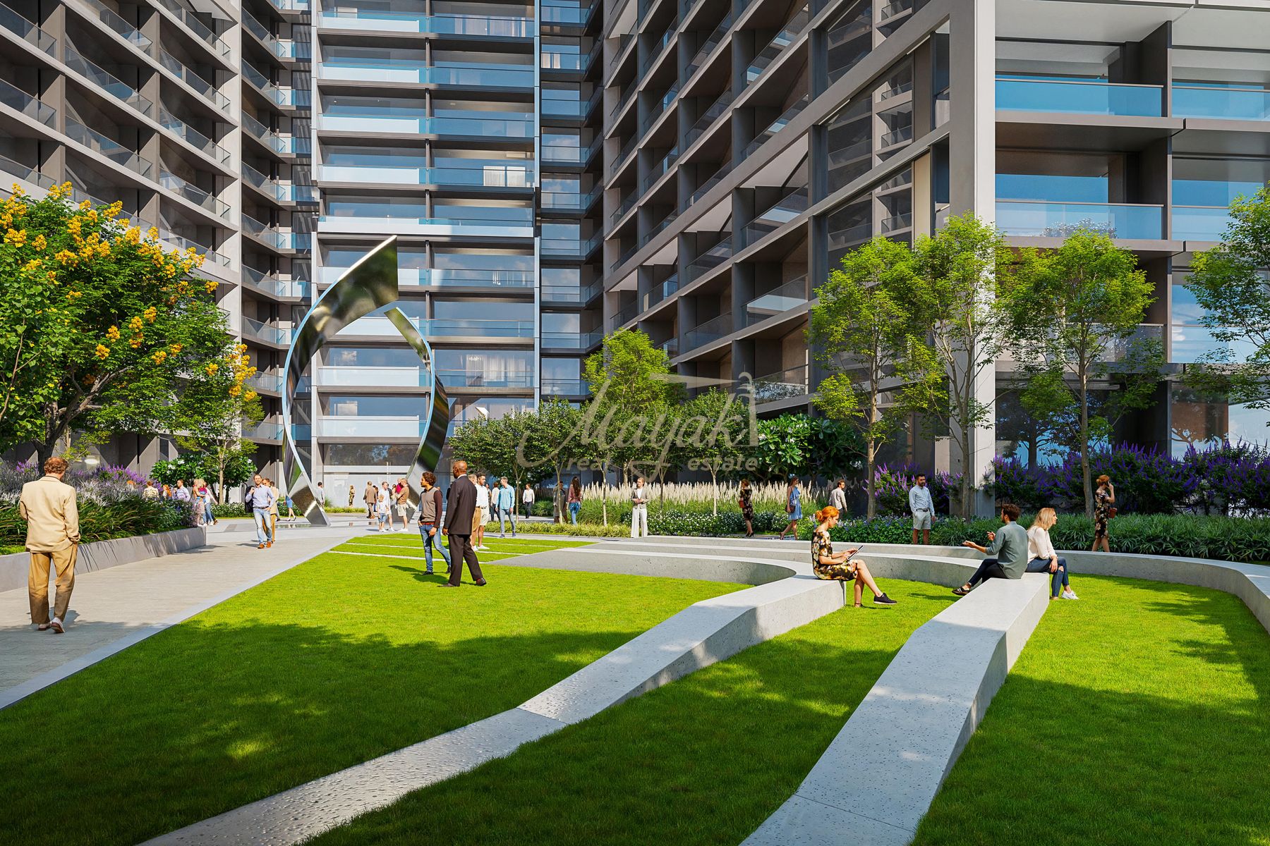 120-градусный вид 2 спальни | Вид на Bluewaters и пристань для яхт | На SZR