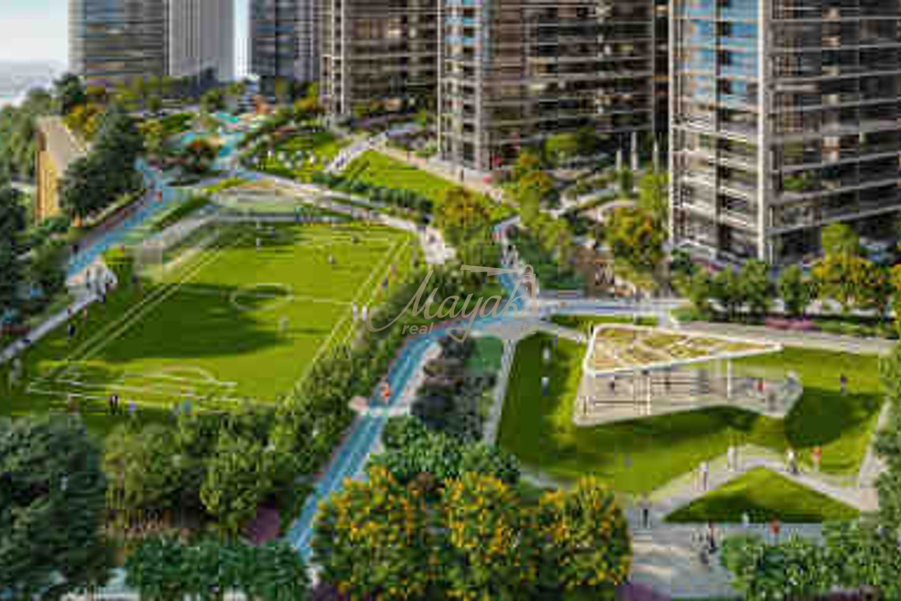 120-градусный вид 2 спальни | Вид на Bluewaters и пристань для яхт | На SZR