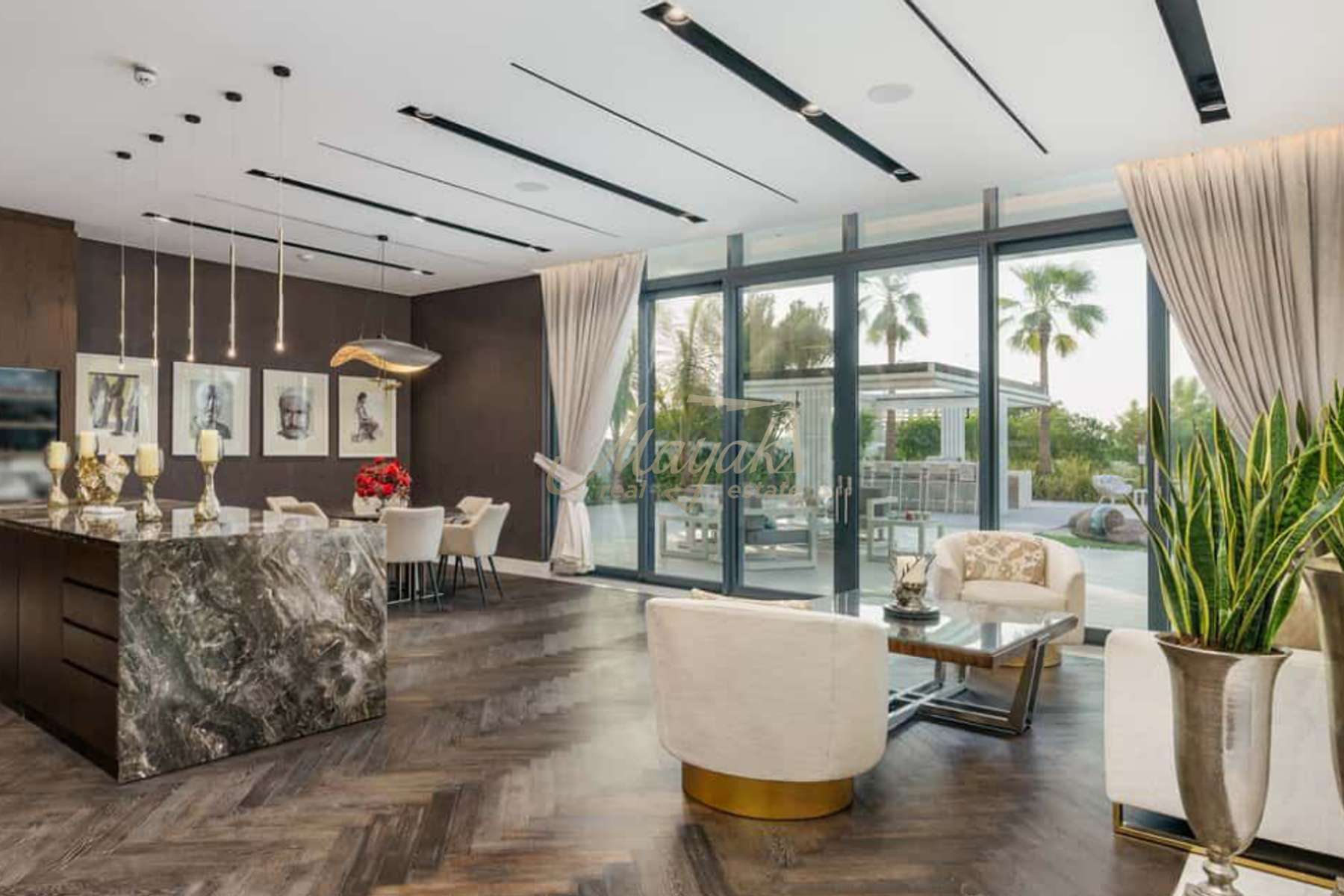 Полностью меблированный современный особняк с 7 спальнями | Подвал, кинозал и спа-зона