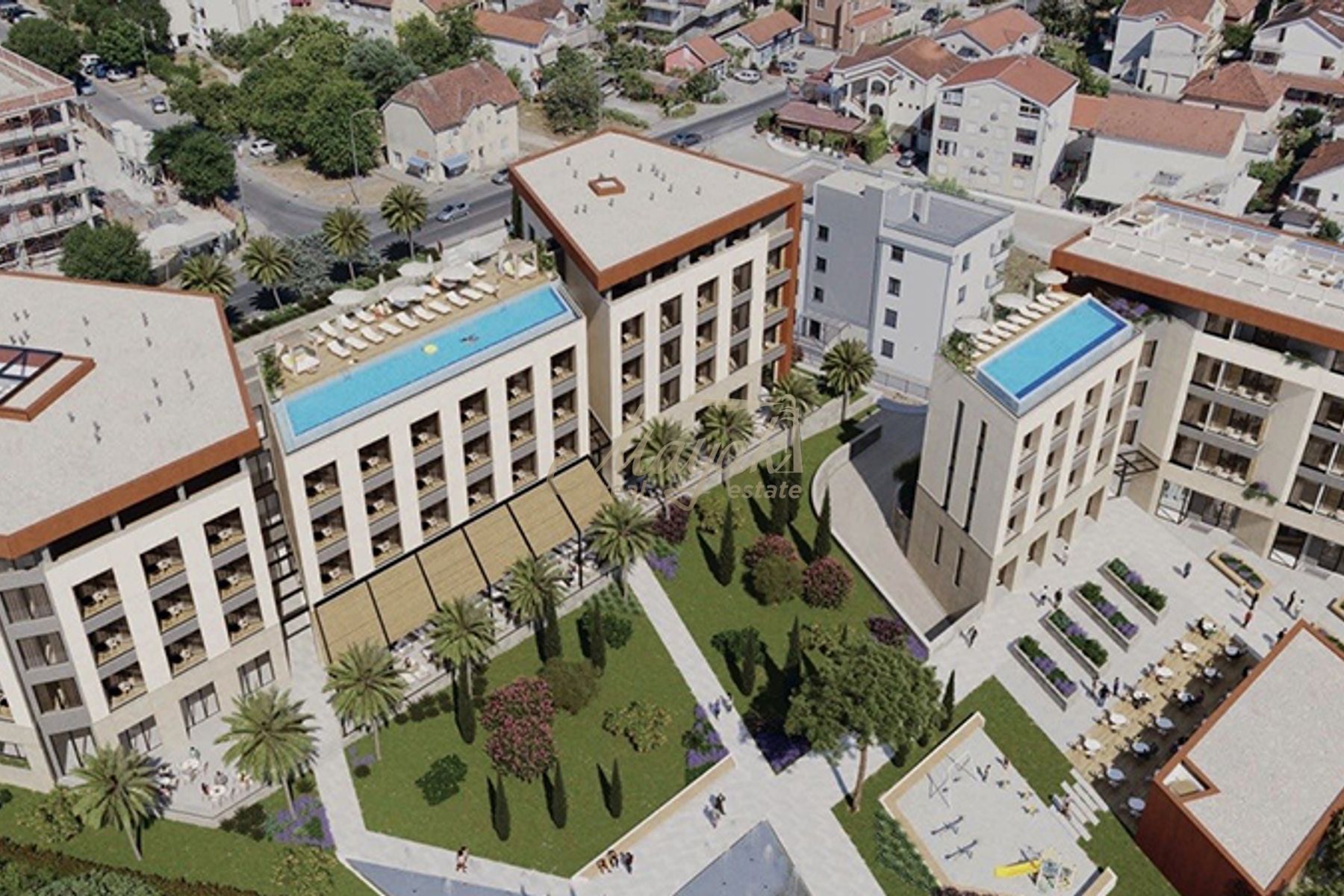 Two-Bedroom Apartment with Office in Tivat