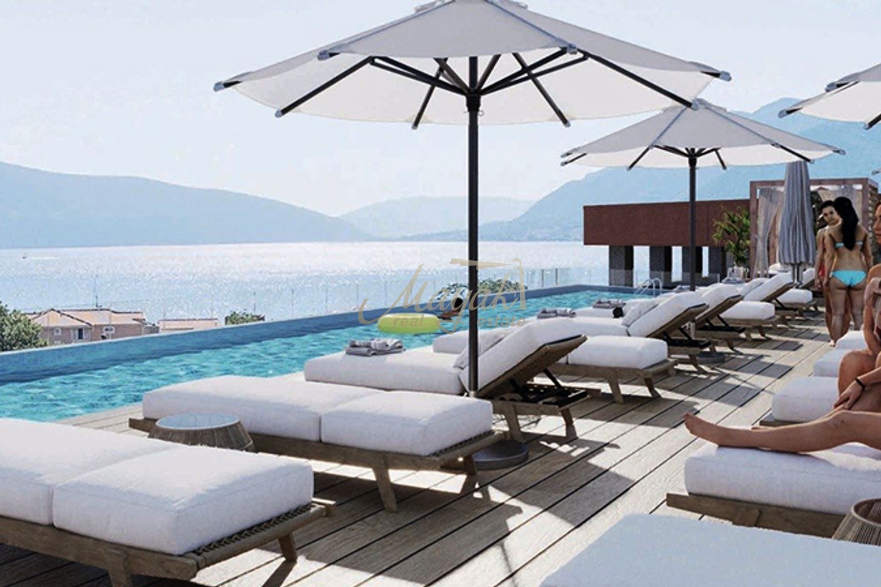 Two-Bedroom Apartment with Office in Tivat