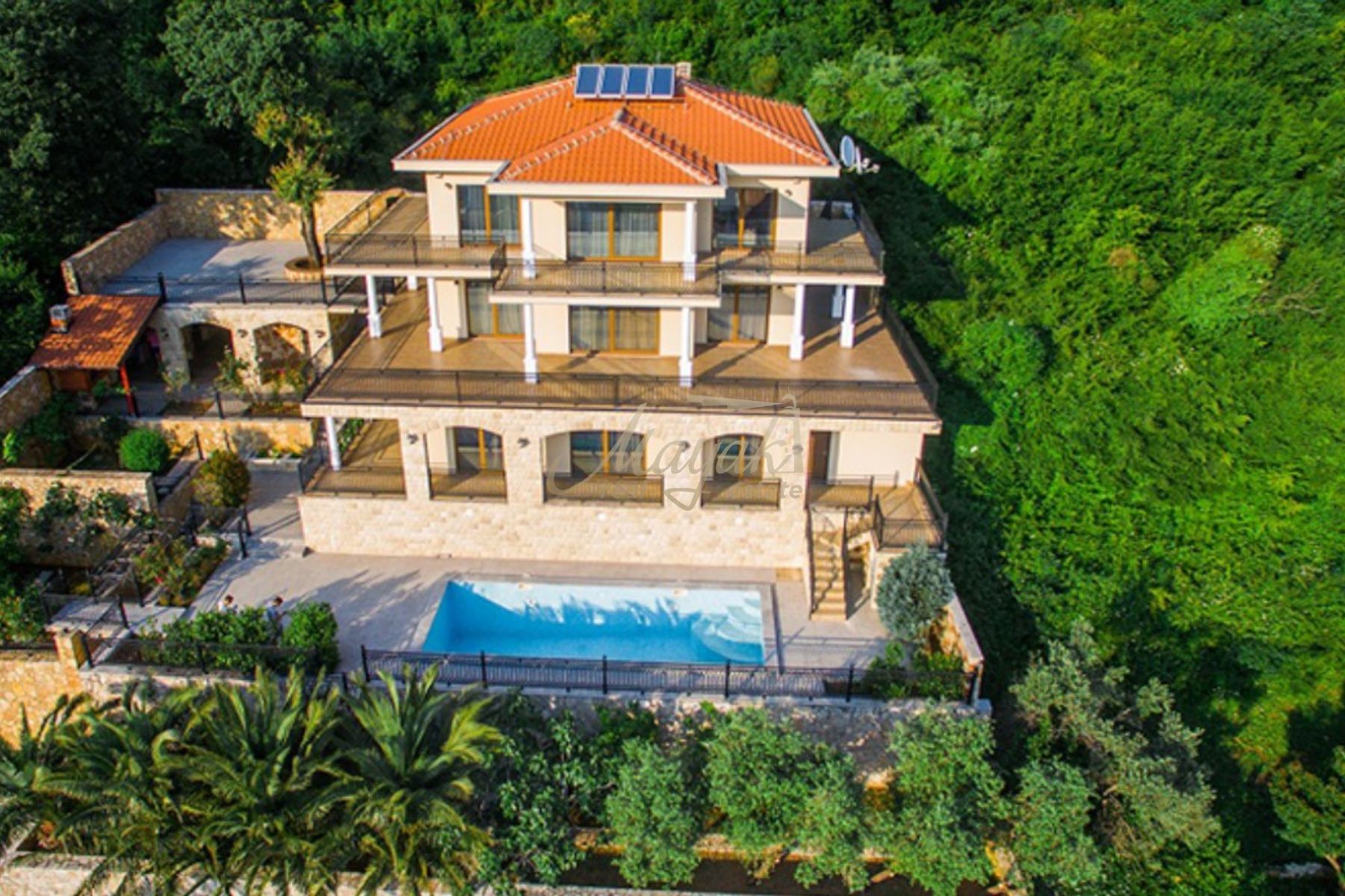 Four-Bedroom Panoramic Sea View Villa in Budva