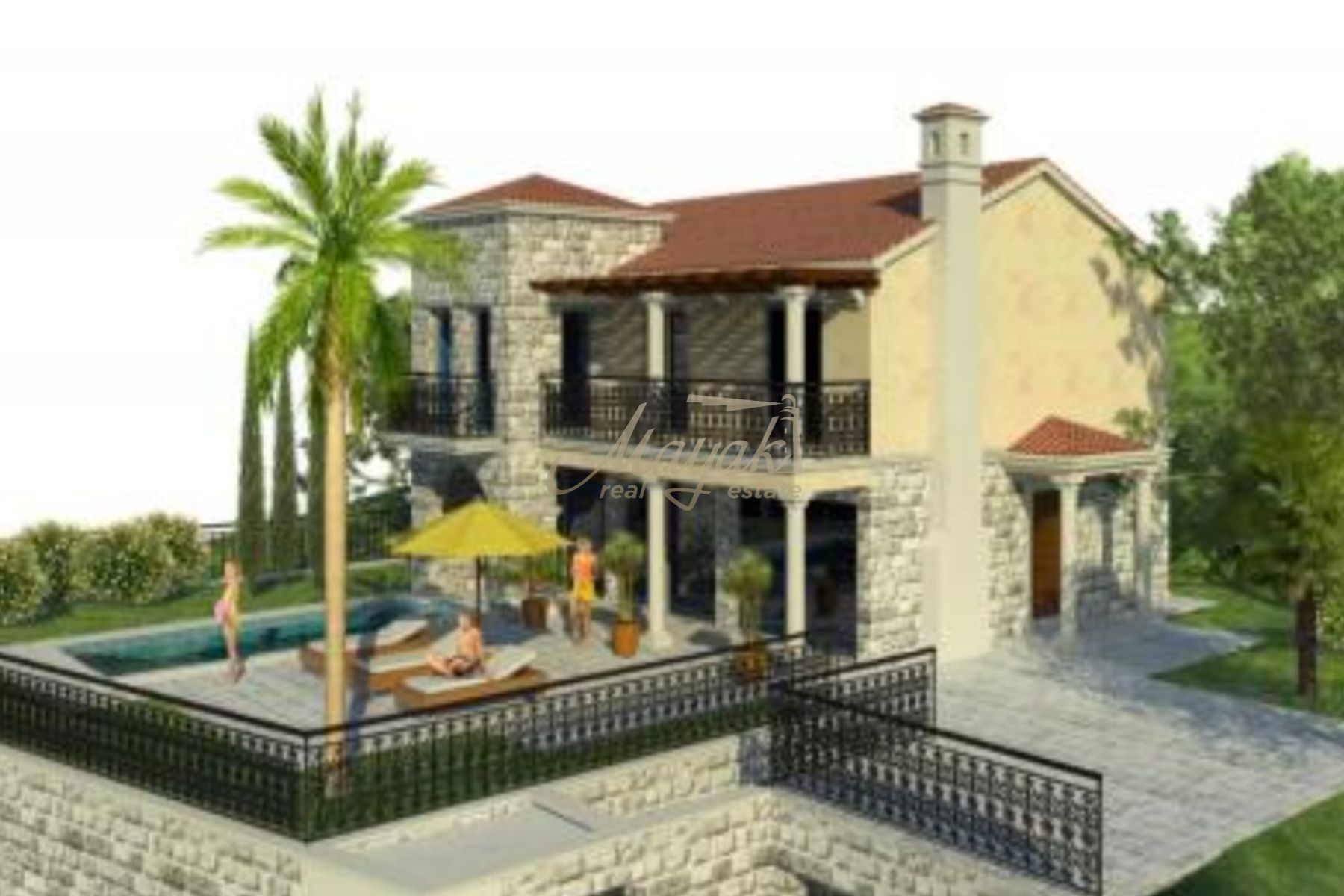 Four-Bedroom Unfinished Villa in Blizikuće, Budva