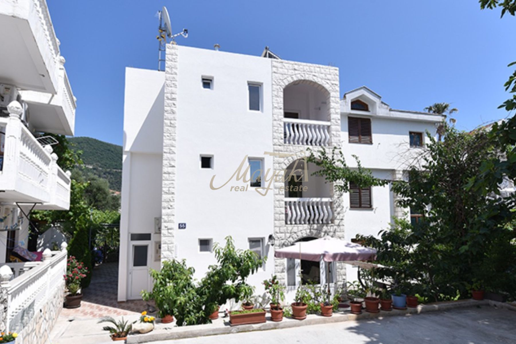 An Eight-Apartment Three-Story Villa in Budva